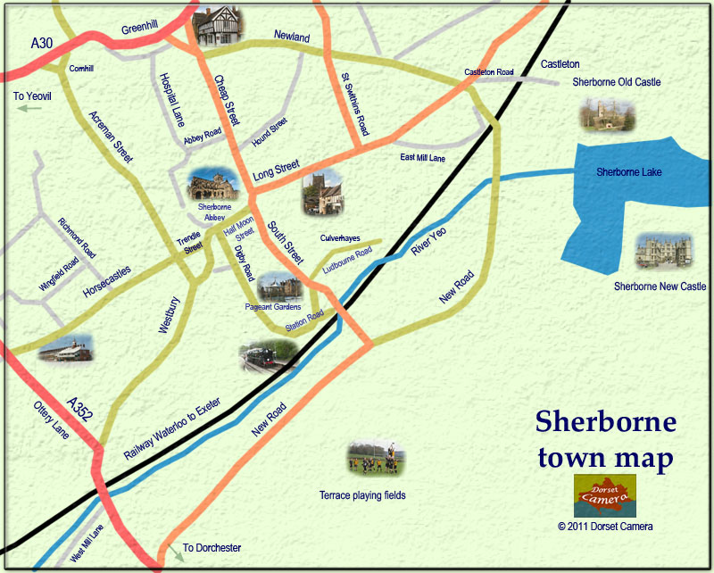 Sherborne Map Dorset Dorsetcamera