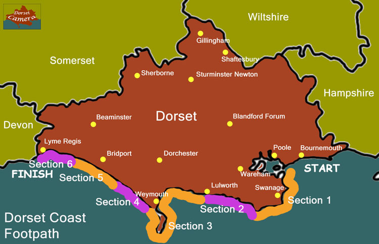 dorset coast path map Dorsetcamera